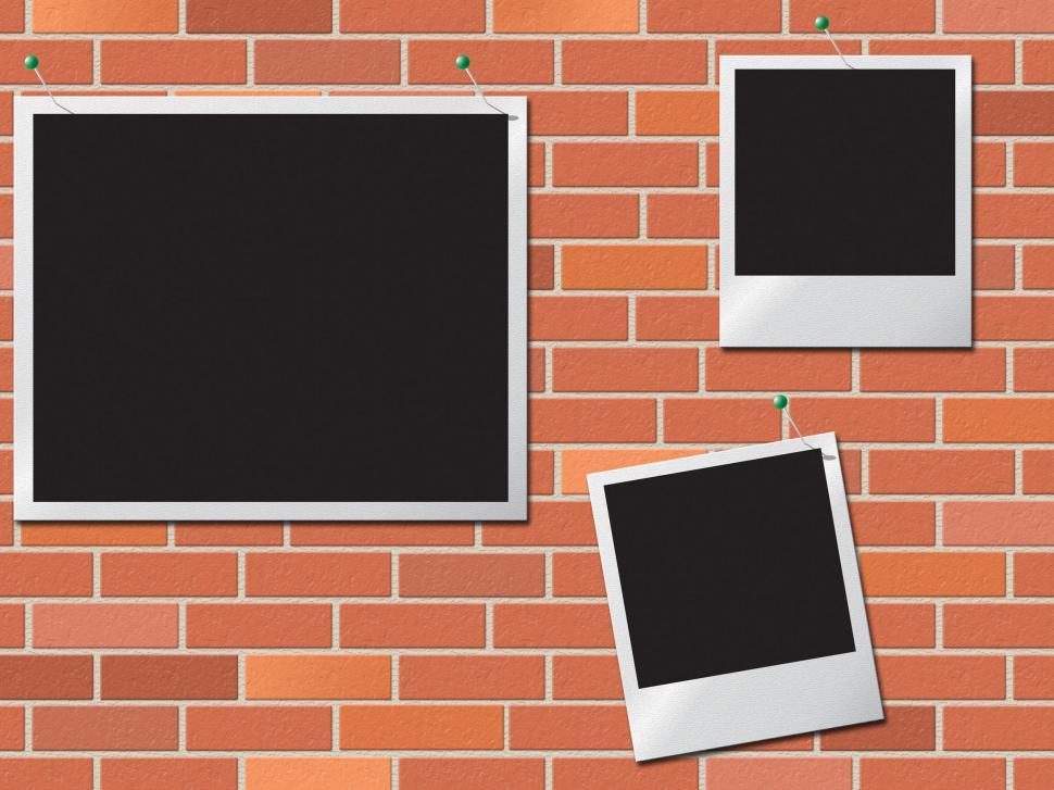Free Image of Photo Frames Means Empty Space And Brick-Wall 