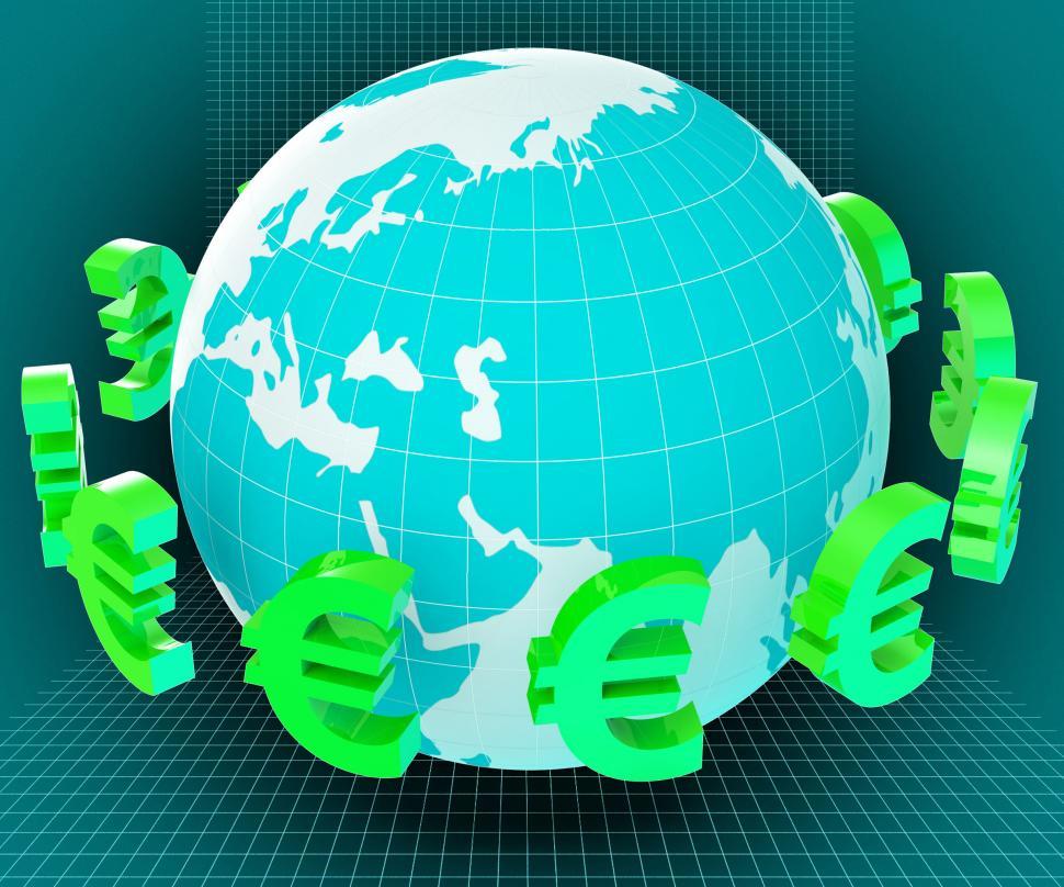 Free Image of Globe Euros Shows Worldwide Trading And European 