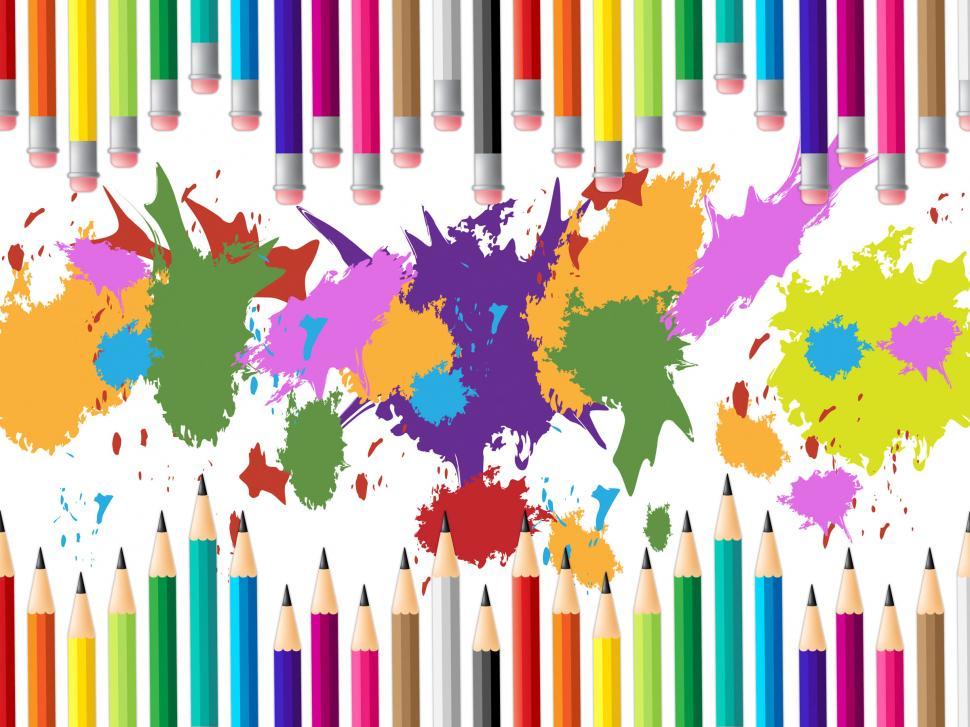 Free Image of Color Pencils Represents Colours Multicolored And Tutoring 
