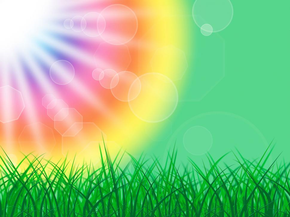 Free Image of Sun Rays Means Green Grass And Beam 