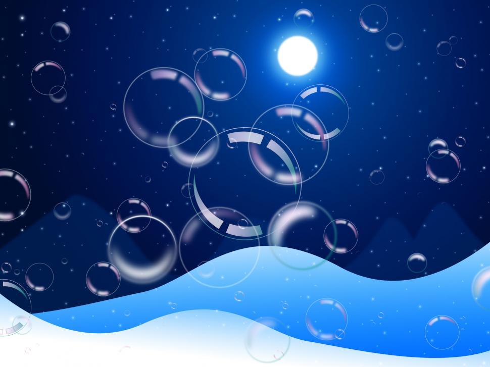 Download Free Stock Photo of Background Bubbles Means Snow Flakes And Backdrop 