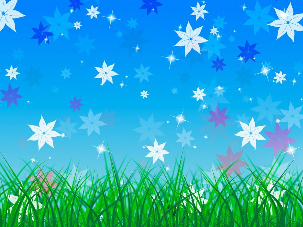 Free Image of Floral Background Represents Green Grass And Petals 