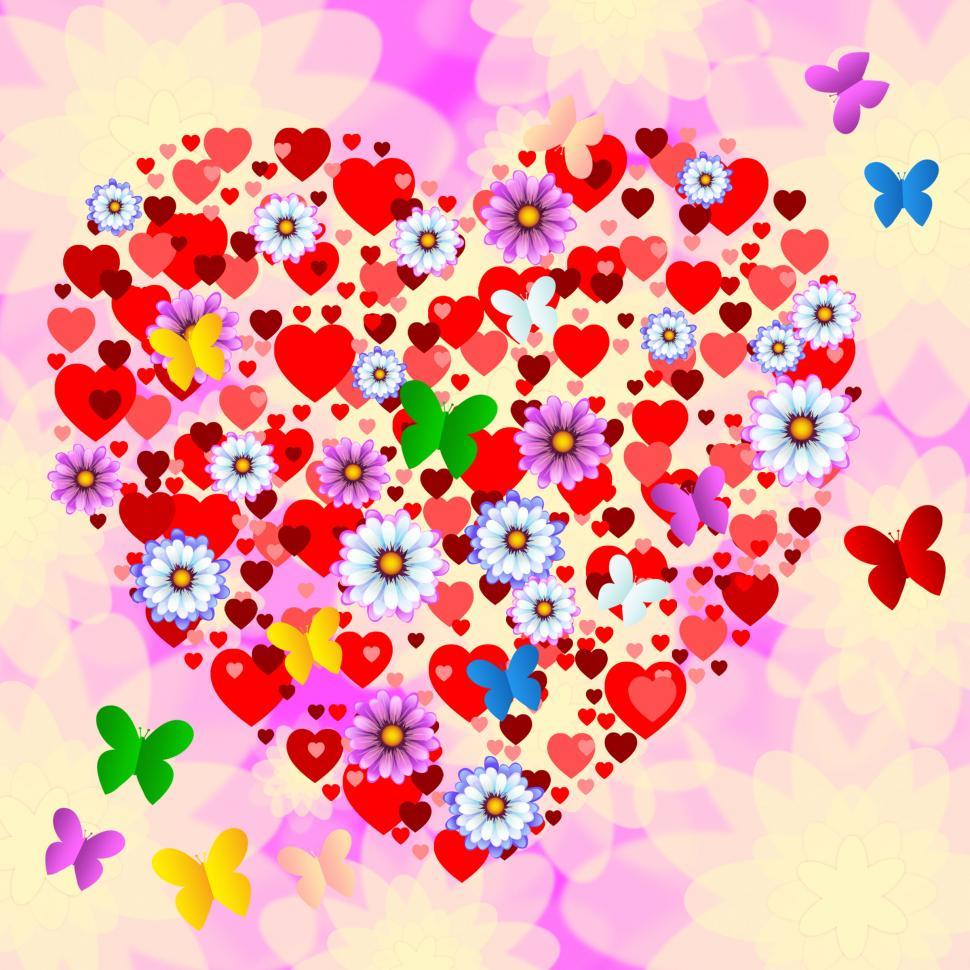 Free Image of Nature Butterflies Represents Heart Shape And Bloom 