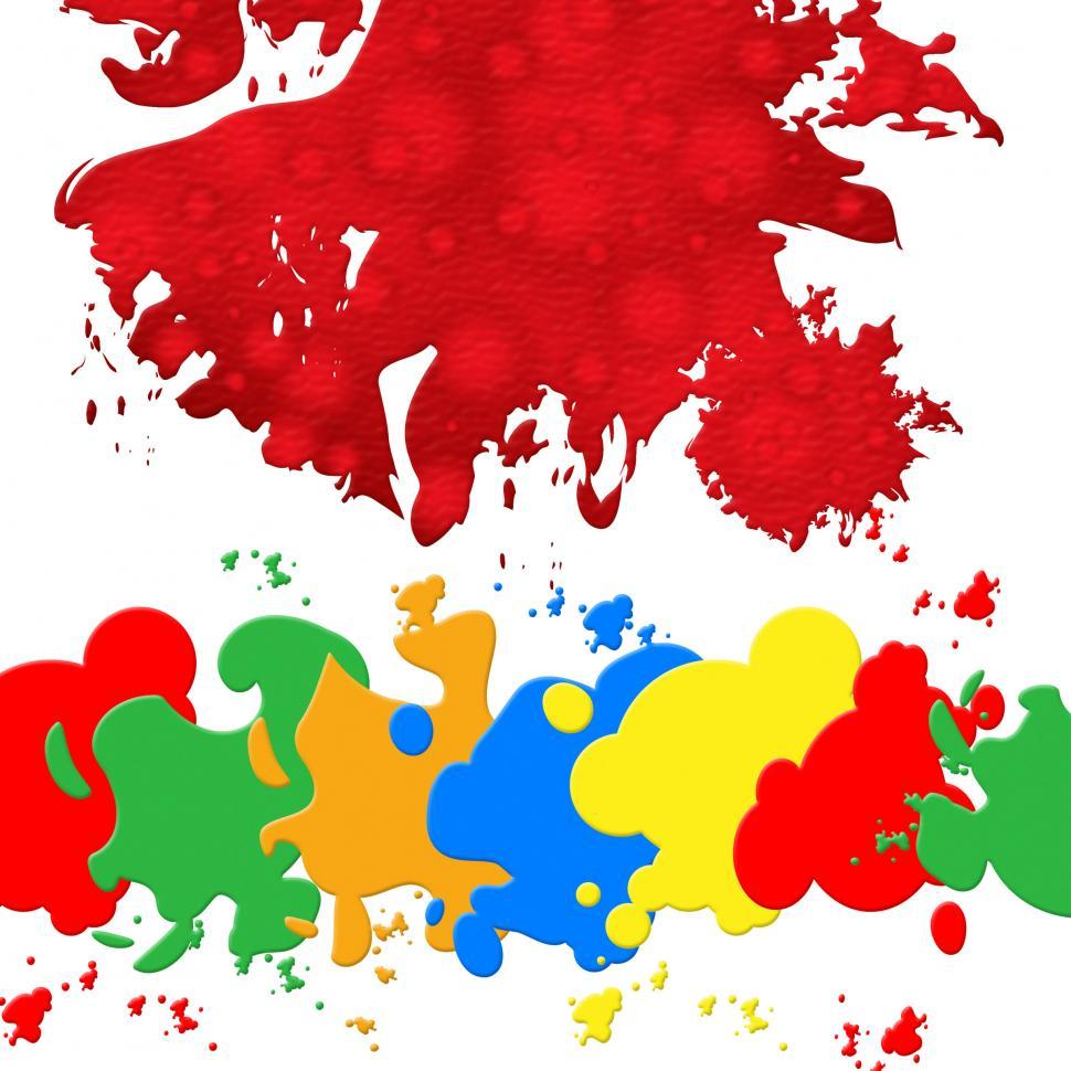 Free Image of Paint Color Indicates Blots Splashes And Blob 