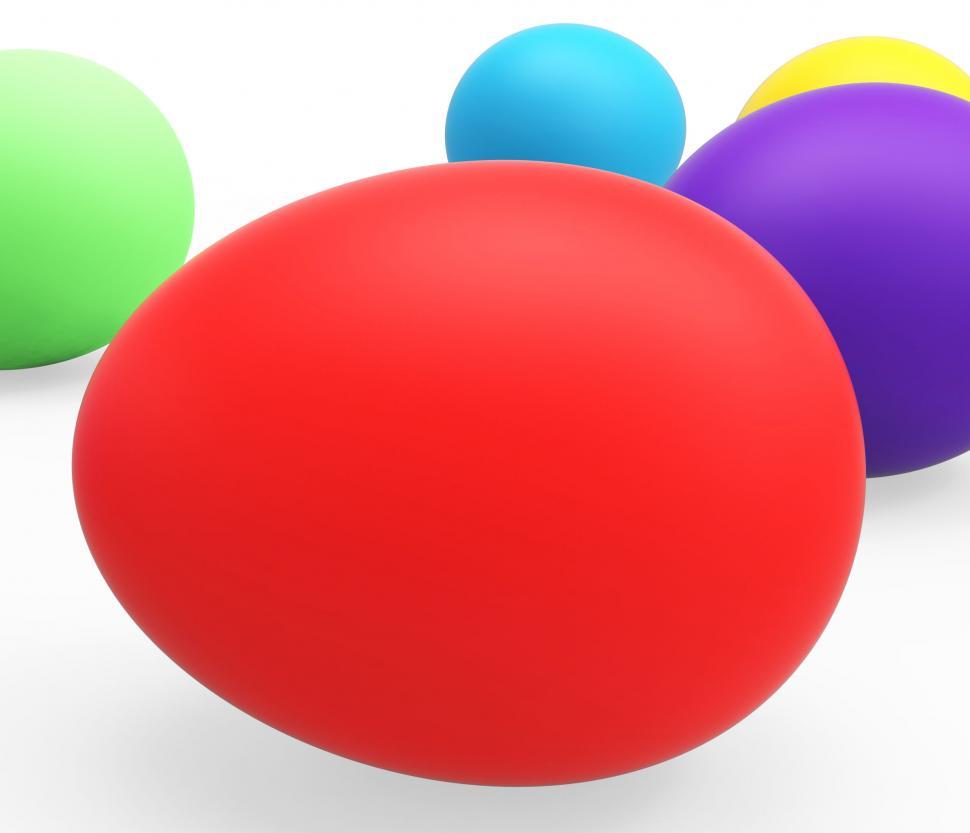 Free Image of Easter Eggs Represents Empty Space And Colorful 