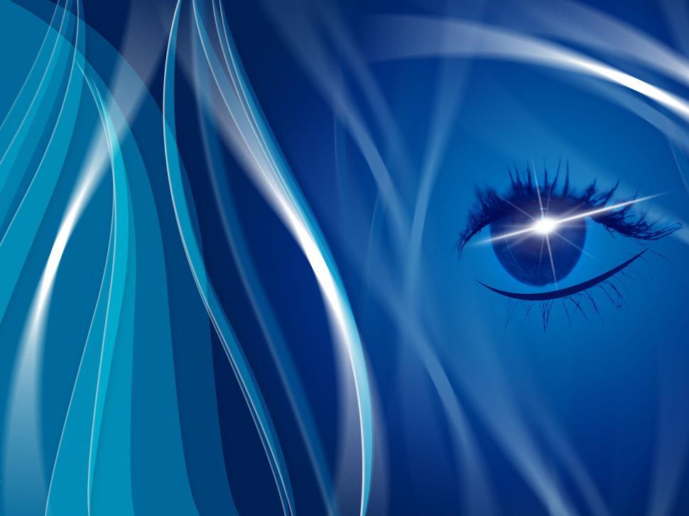 Free Image of Blue Background Indicates Human Eye And Look 