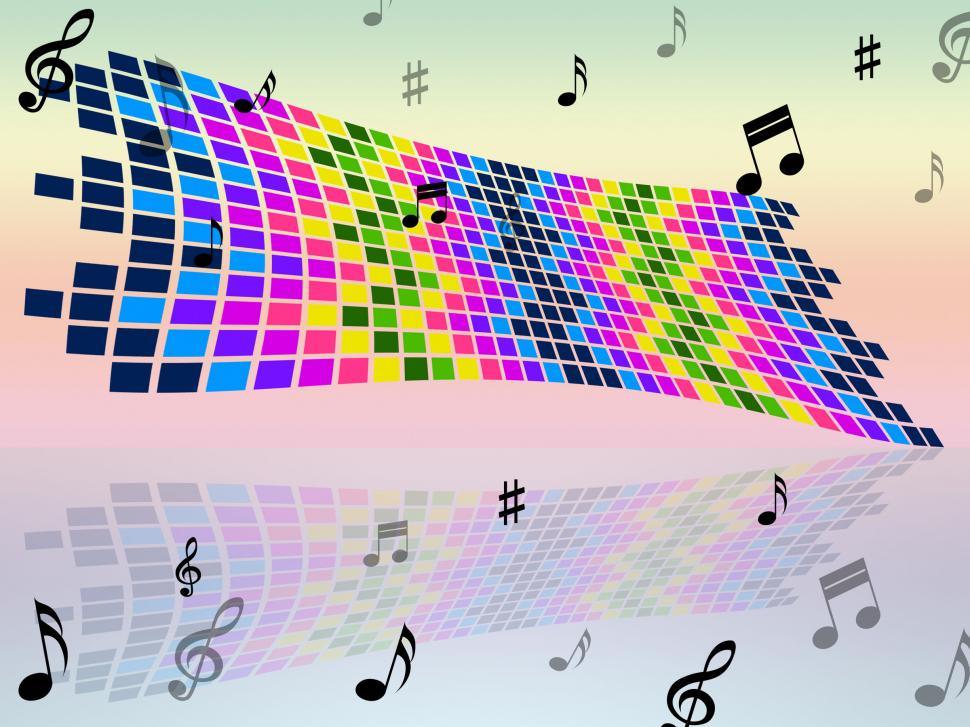 Free Image of Notes Color Indicates Sound Track And Artwork 
