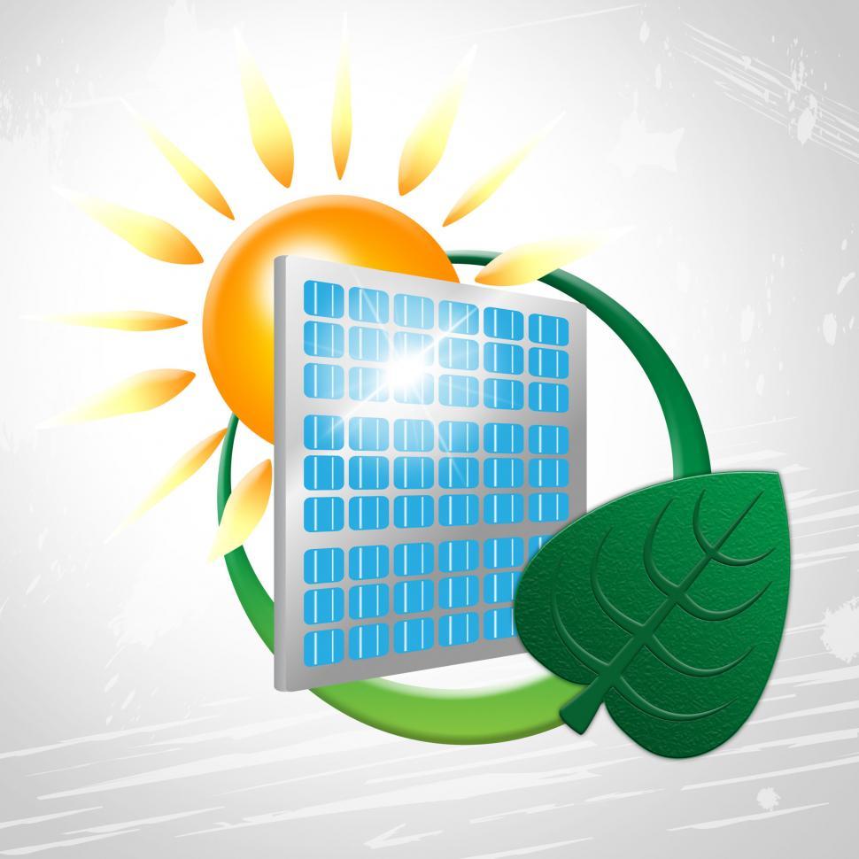 Free Image of Solar Panel Shows Go Green And Environmentally 