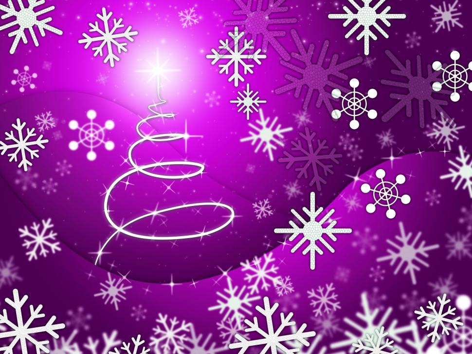 Free Image of Xmas Tree Represents Merry Christmas And Congratulation 