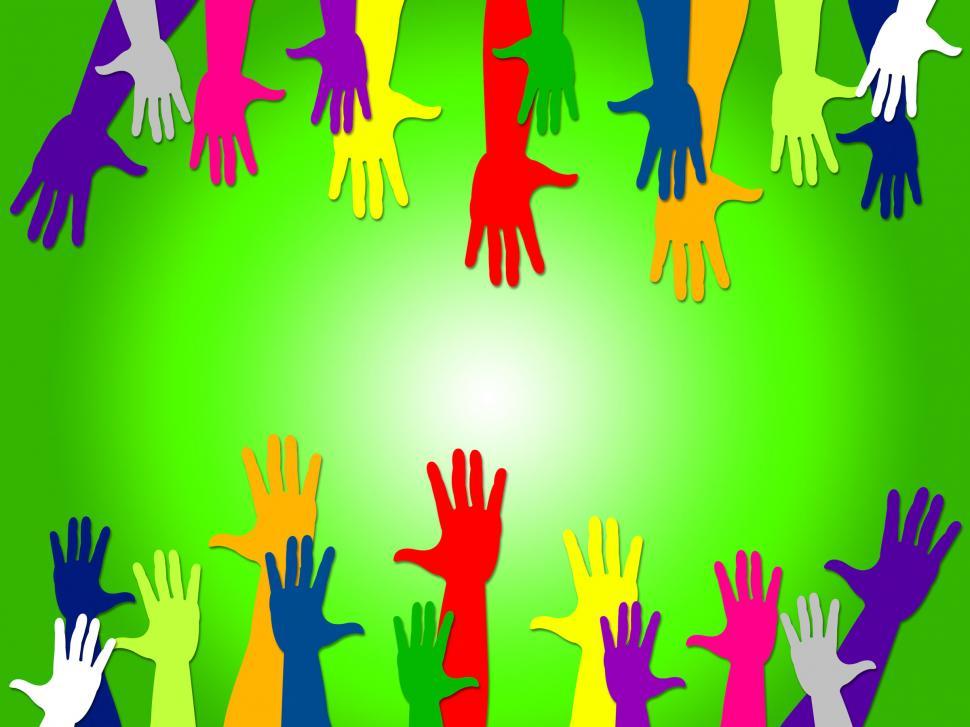 Free Image of Reaching Out Shows Hands Together And Buddies 