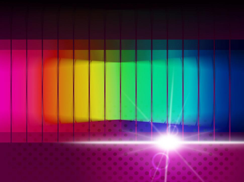 Free Image of Glow Spectrum Shows Color Guide And Chromatic 