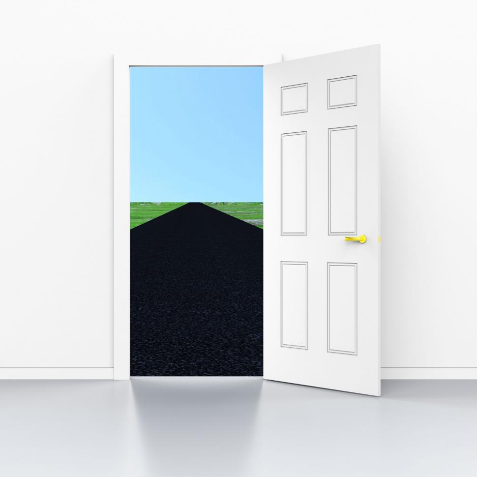 Free Image of Long Road Indicates Door Frames And Doorframe 