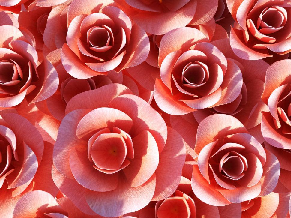 Free Image of Roses Background Shows Valentines Petals And Valentine 