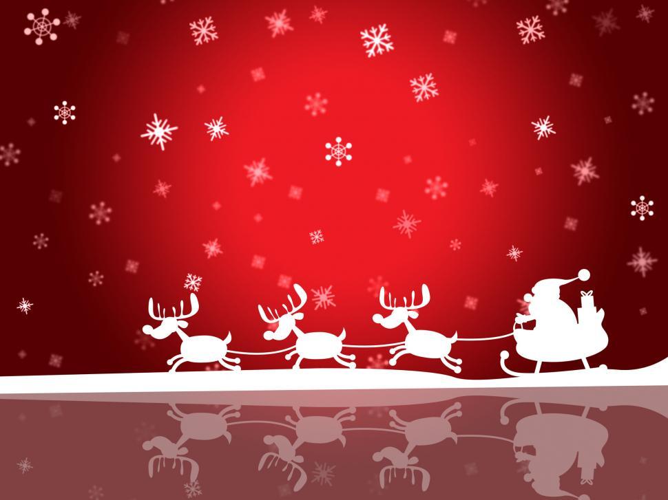 Free Image of Santa Red Means Winter Snow And Greeting 