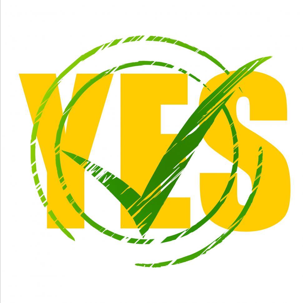Free Image of Yes Tick Means All Right And O.K. 