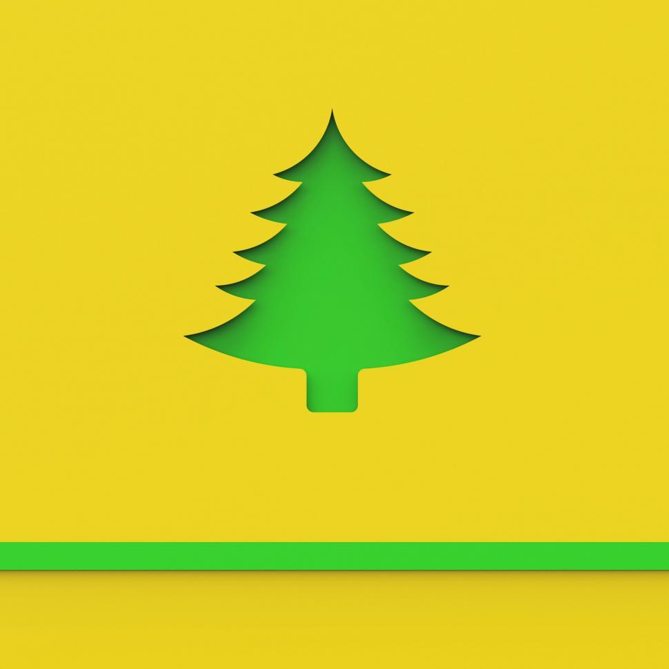 Free Image of Xmas Tree Indicates Empty Space And Congratulation 