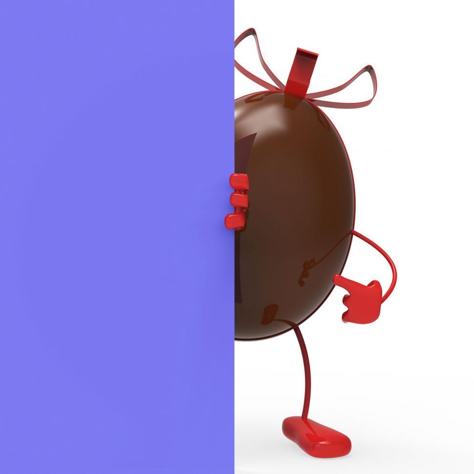 Free Image of Easter Egg Means Blank Space And Choc 