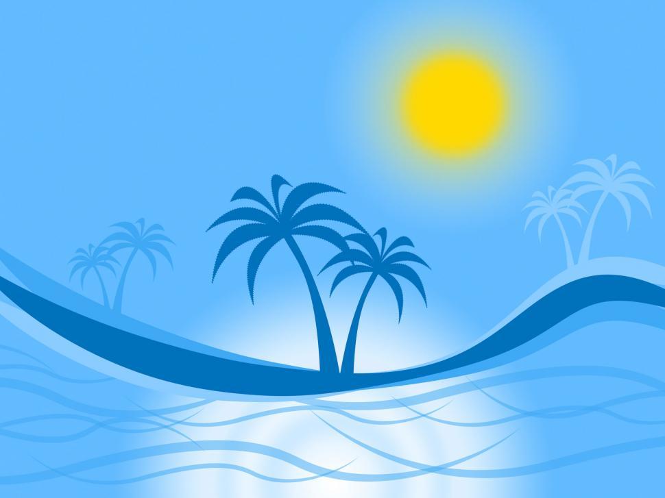 Free Image of Palm Tree Represents Tropical Island And Atoll 