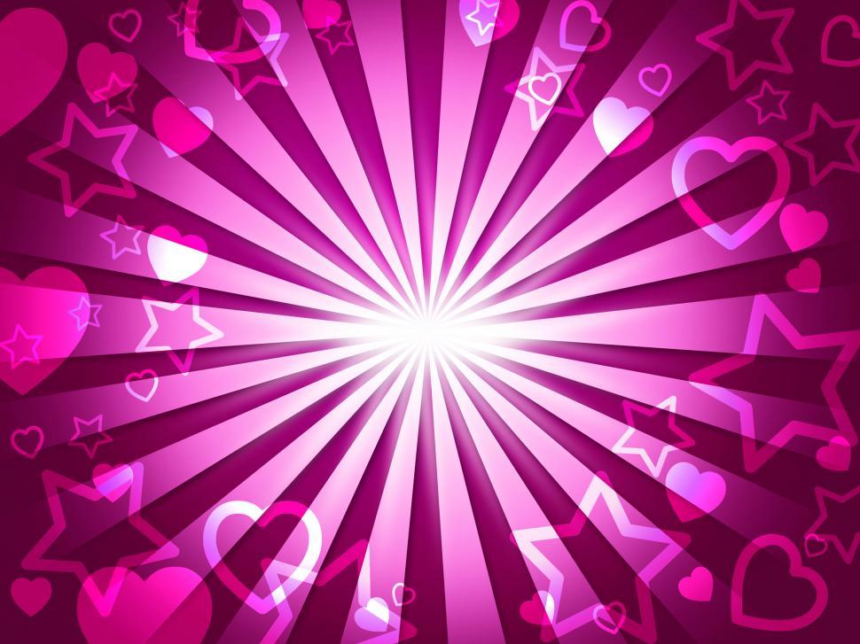 Free Image of Rays Pink Indicates Valentines Day And Hearts 