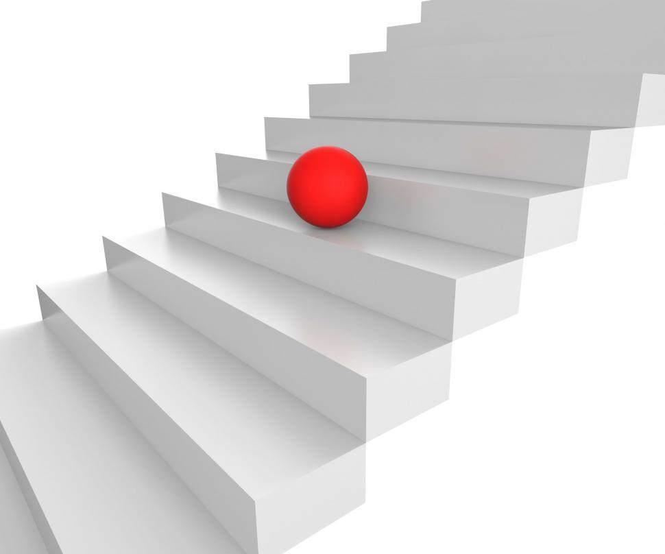 Download Free Stock Photo of Sphere Stairs Represents Increase Upwards And Orb 
