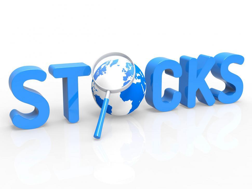 Download Free Stock Photo of Stock Trades Shows Magnifying Buy And Trading 