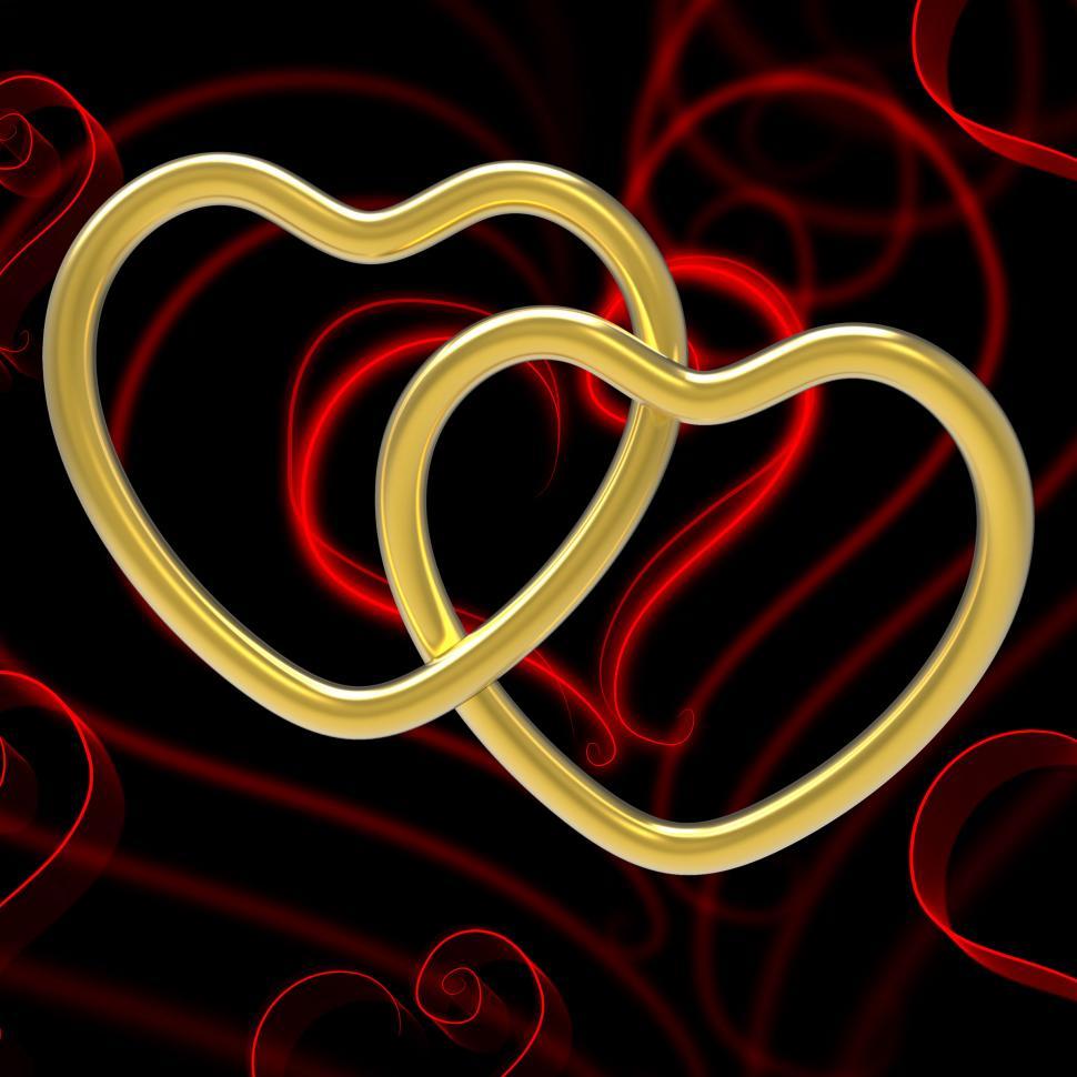 Free Image of Wedding Rings Means Heart Shape And Couple 