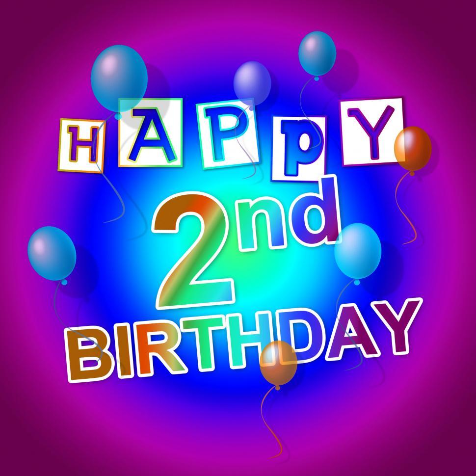 Free Image of Happy Birthday Represents Celebrate 2Nd And 2 