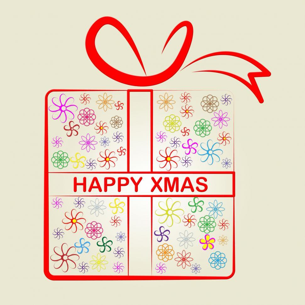 Free Image of Happy Xmas Indicates Merry Christmas And Celebrate 