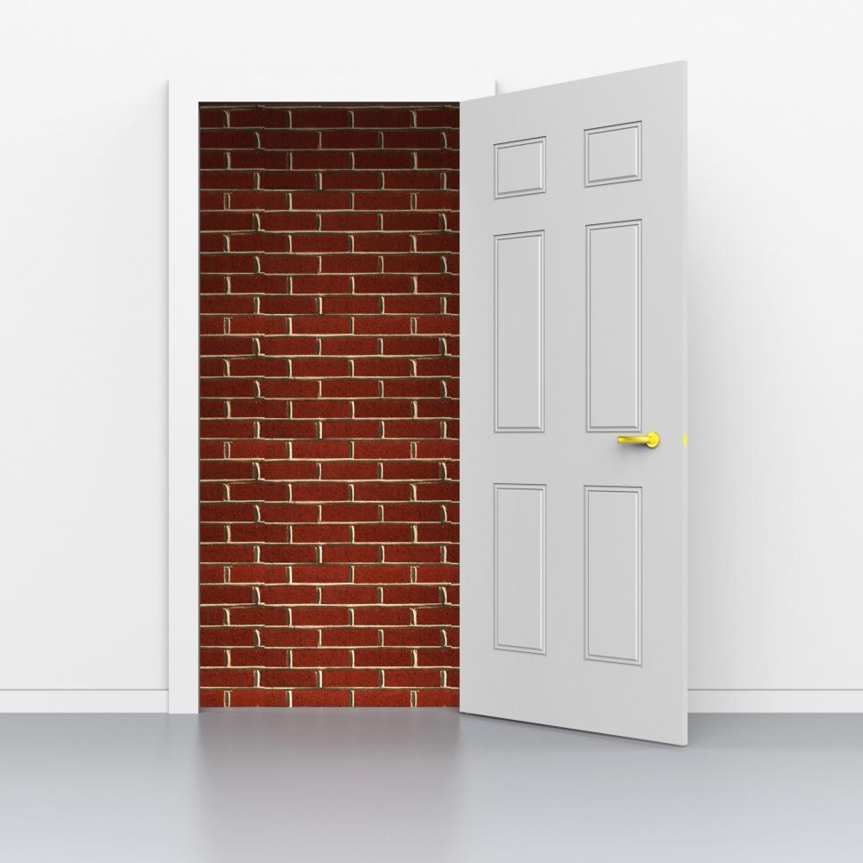 Free Image of Doors Doorway Shows Overcome Problems And Barrier 