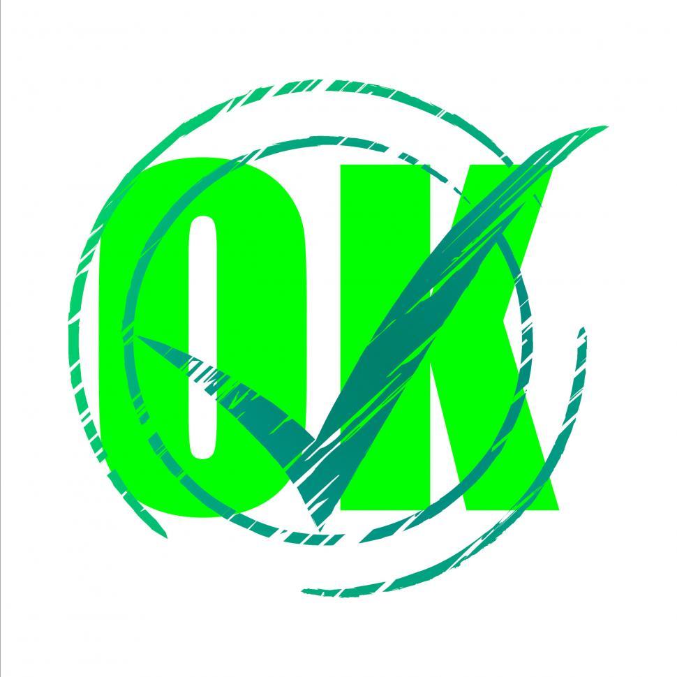 Free Image of Tick Ok Means All Right And O.K. 