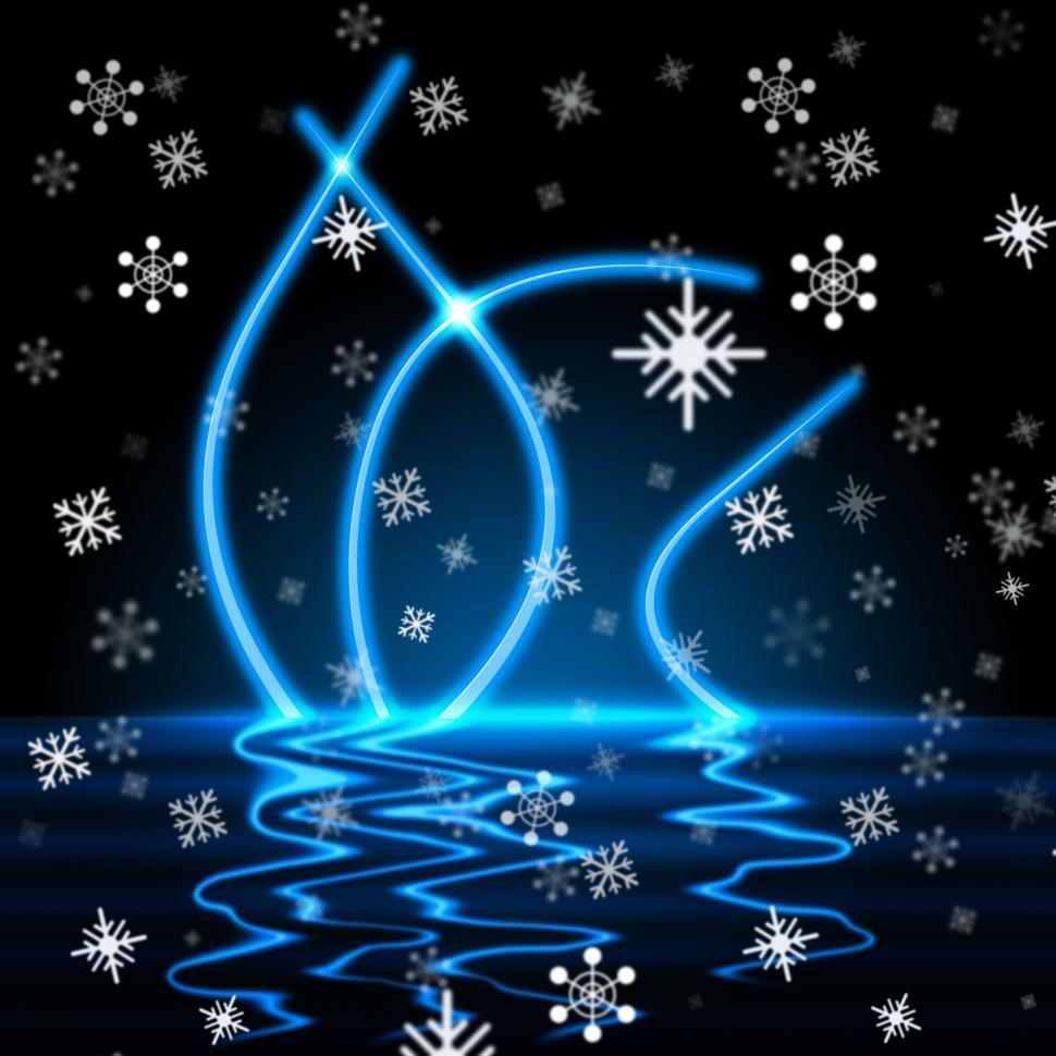 Free Image of Snowflake Lake Represents Merry Christmas And Blazing 