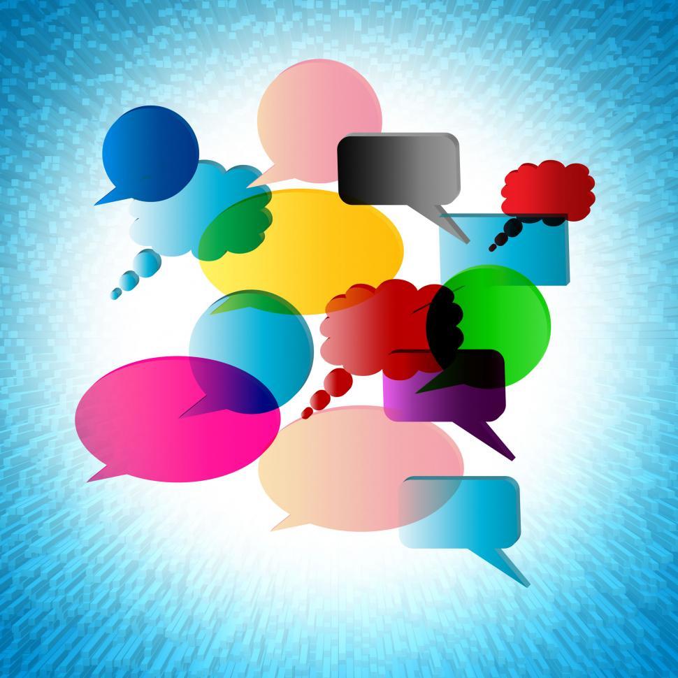 Free Image of Speech Bubble Shows Explain Talking And Communication 