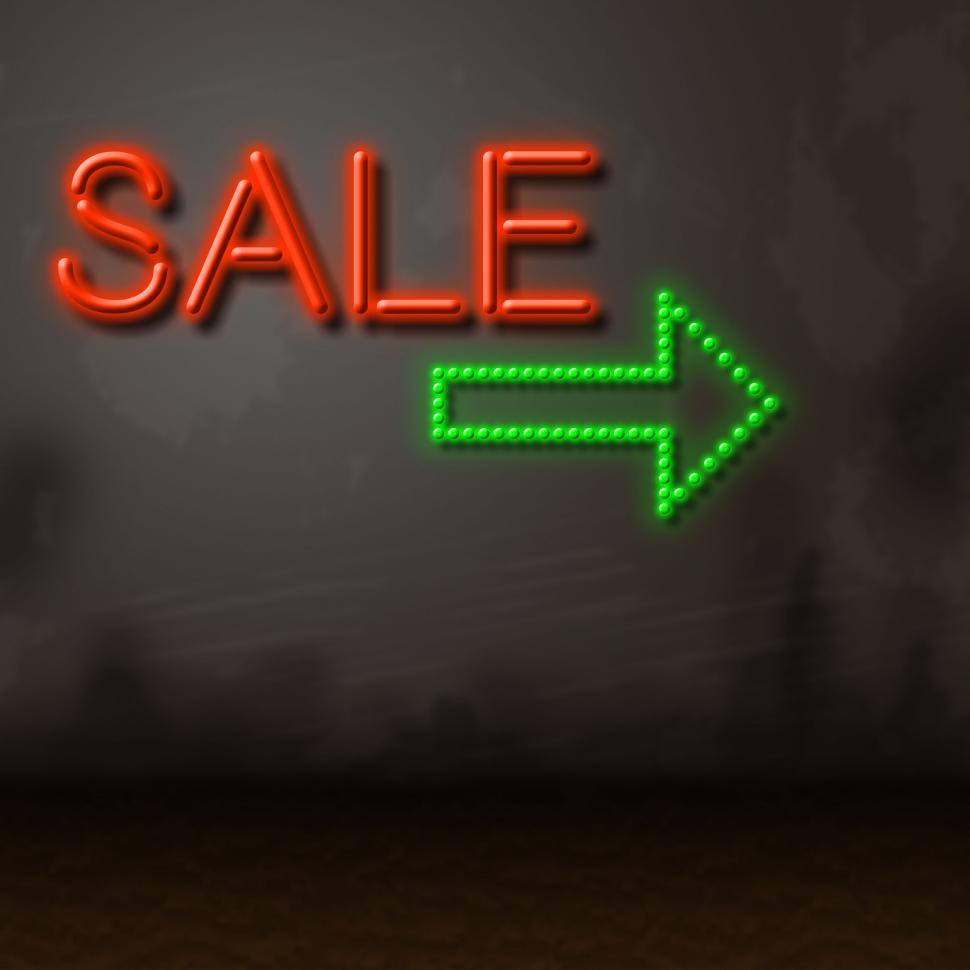 Free Image of Sale Neon Represents Sales Merchandise And Glowing 