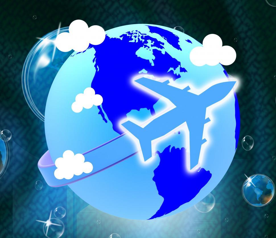 Free Image of Global Flights Shows Travel Guide And Fly 