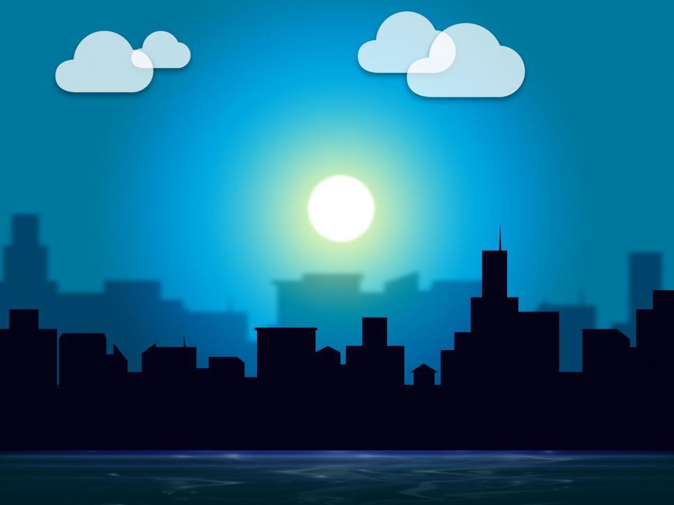 Free Image of Evening Sky Indicates Night Time And Cityscape 