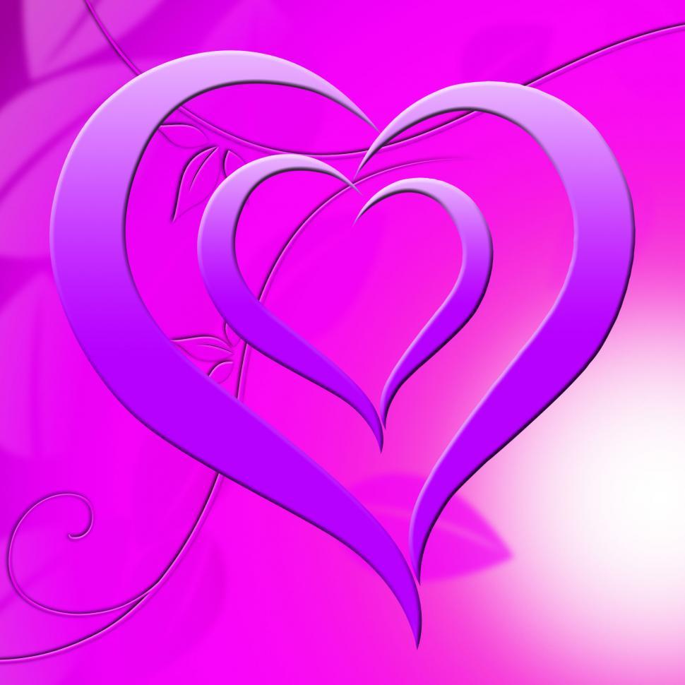 Free Image of Background Heart Means Valentine Day And Abstract 