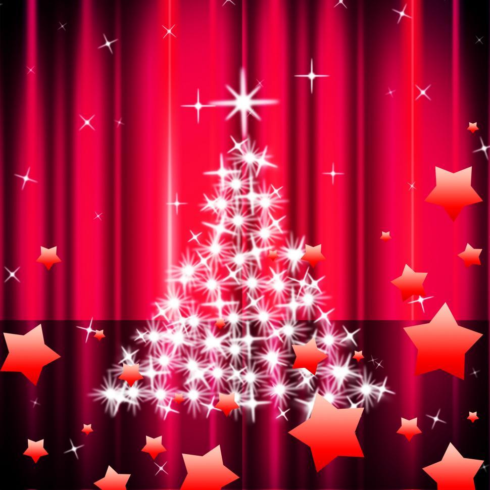 Free Image of Xmas Tree Represents Theater Stage And Broadway 