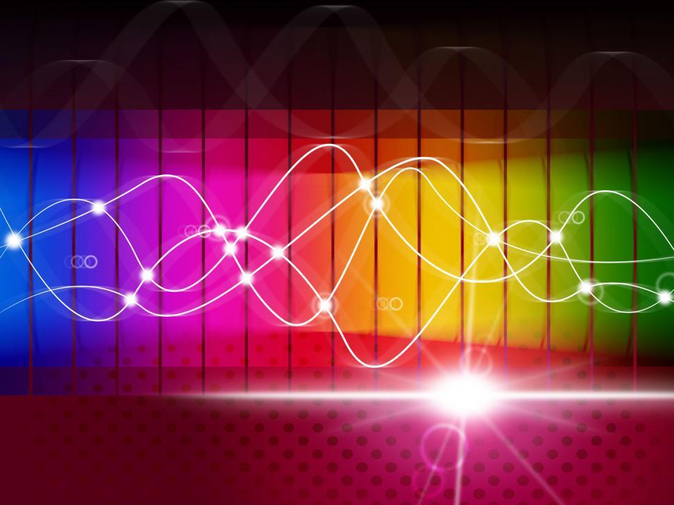 Free Image of Waveform Spectrum Represents Color Guide And Abstract 