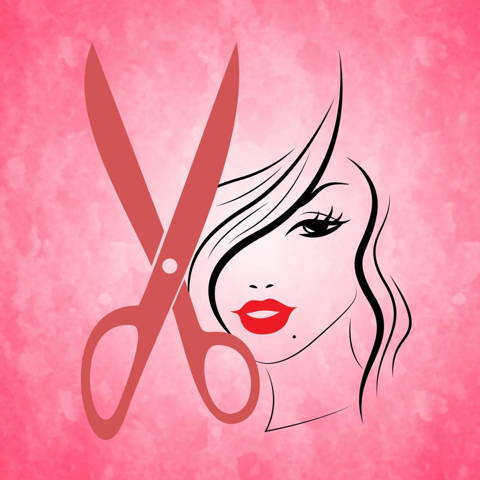 Free Image of Woman Pink Indicates Hairdressing Female And Haircut 
