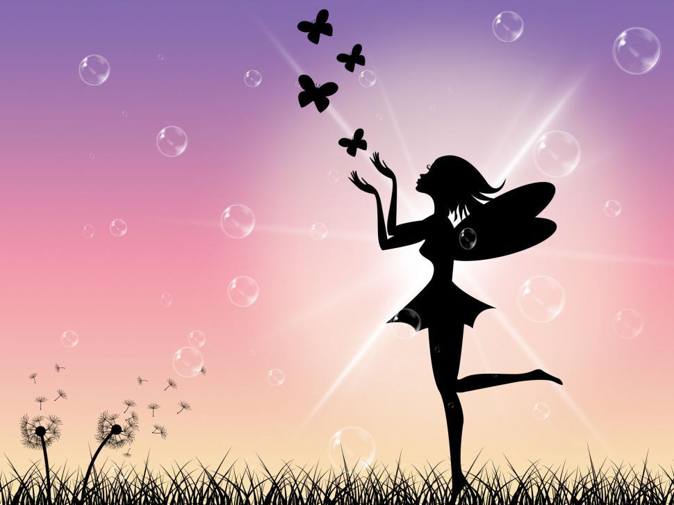 Free Image of Sun Butterflies Indicates Fairy Tale And Magical 