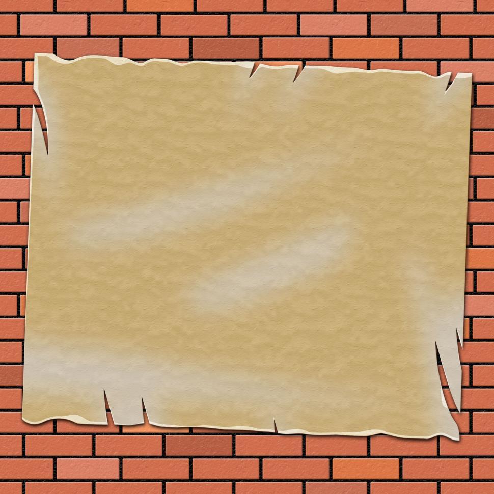 Free Image of Brick Wall Means Empty Space And Backdrop 