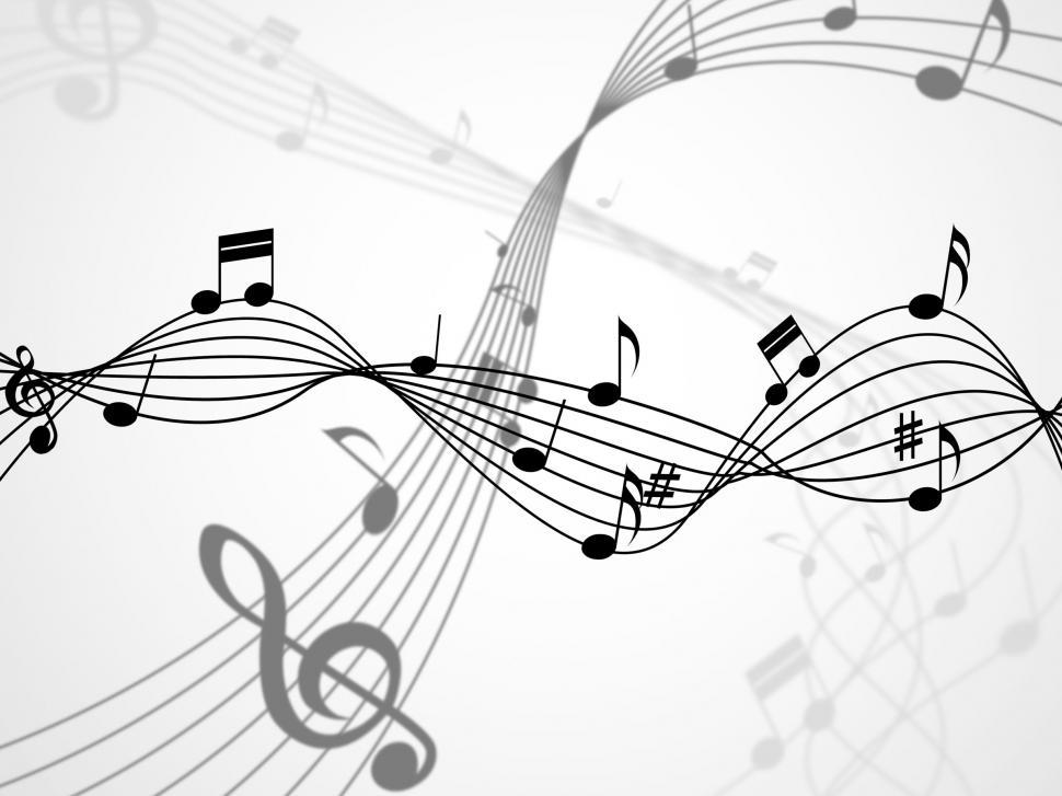 Free Image of Background Notes Shows Bass Clef And Backdrop 