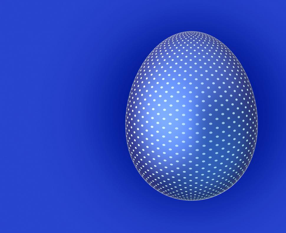 Free Image of Easter Egg Shows Blank Space And Blue 