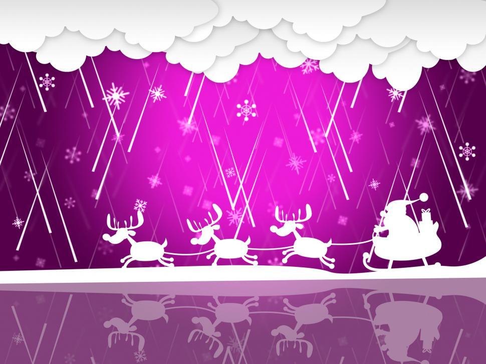 Free Image of Xmas Rain Shows Santa Claus And Christmas 