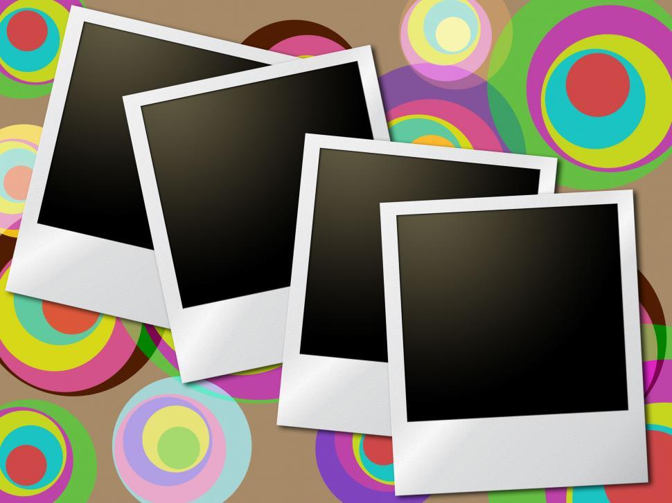 Free Image of Photo Frames Indicates Text Space And Circles 