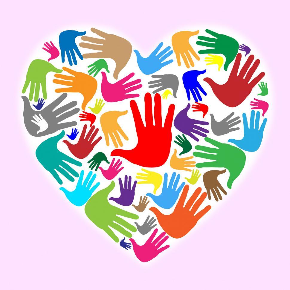 Free Image of Hands Handprints Represents Valentine s Day And Childhood 