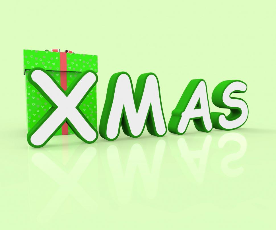 Free Image of Xmas Giftbox Means Merry Christmas And Celebration 