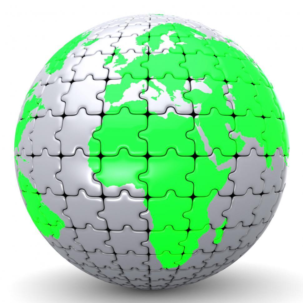 Free Image of Globe Jigsaw Represents Globalisation World And Puzzle 