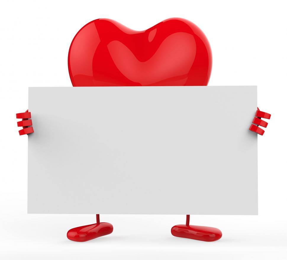 Free Image of Message Heart Shows Text Space And Communicate 