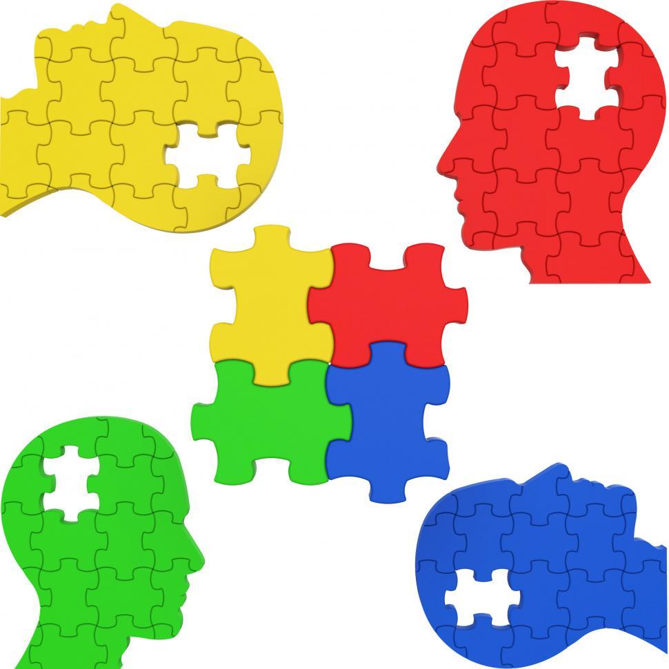 Free Image of Think Puzzle Indicates Team Work And Consideration 